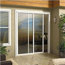 Aluminum sliding door with electric remote control blind inside double glass