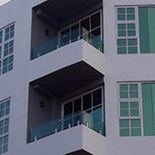 Maldives Balcony Stainless Steel Spigots Glass Fence
