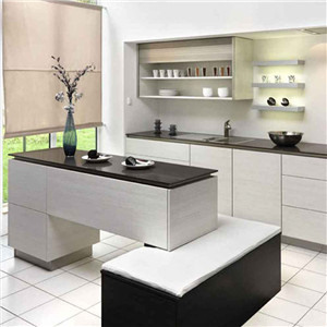 PRIMA Cabinet MDF Apartment Beige High Gloss Lacquer L Shape Modular Small Modern Style Kitchen Cabinets - 副本