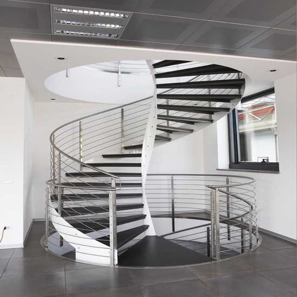 Open Riser Curved Staircase PR-C04