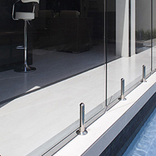 Decorative Glass Balcony Railing Design with Stainless Steel Spigot PR-B01