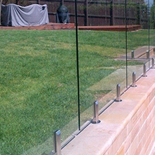 Stainless Steel 304 Glass Deck Railing with Spigot Outdoor Use PR-B21