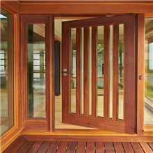 Outside swing solid wooden glass door