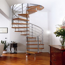 Customized wooden step spiral staircase PR-S03
