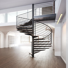 wooden step spiral staircase PR-S16