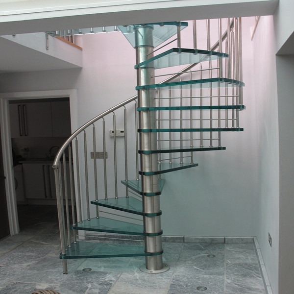 DIY Indoor Spiral Tempered Glass Staircase PR-S31