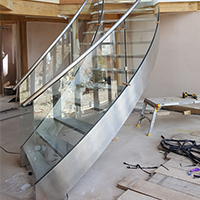 UK Glass Curved Staircase Project