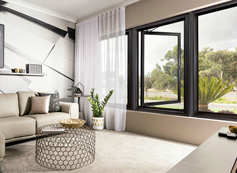 Aluminum sliding windows with low-E glass