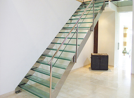 Outdoor Carbon Steel Staircase with Anti-Slip Treads